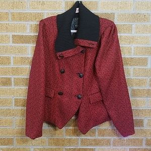 Forever 21 Red and Black Peacoat